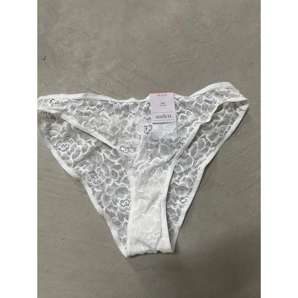 Auden Lace Cheeky White XS Panty Underwear‎ NWT